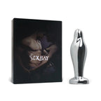 9-Speed Electroplated Silver Vibrating Anal Plug with App Control, 9 CM Length