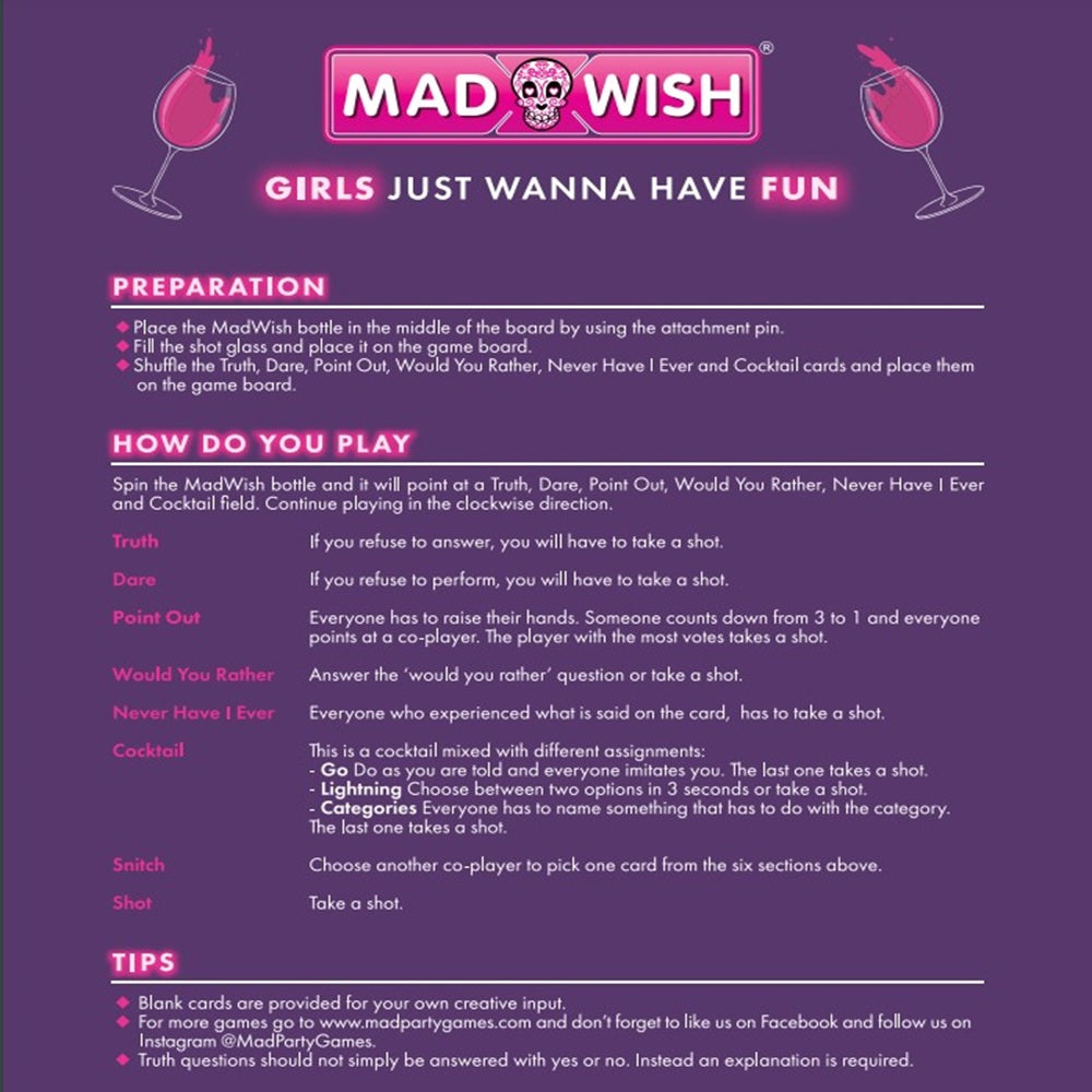 MadWish Girls Edition Party Drinking Game - image 8