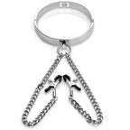 Metal Neck Collar with adjustable Nipple Clamps 12cm