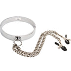 Metal Neck Collar with adjustable Nipple Clamps 12cm - image 6