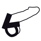 Naughty Toys Leather cock strap and T-bar ball divider