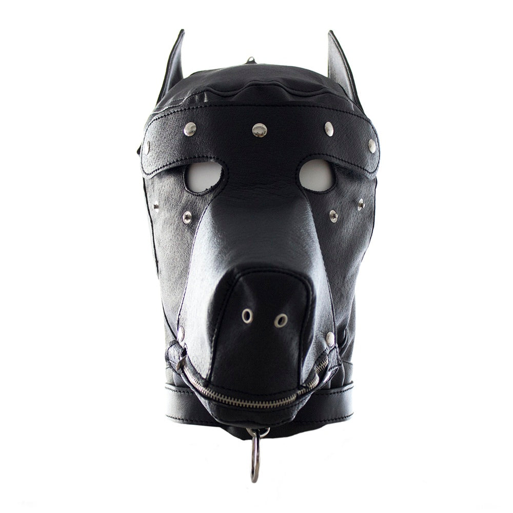 Bondage Puppy Hood with Snap-on Gag and Blindfold - image 6