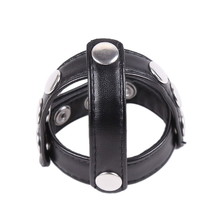 NAUGHTY TOYS Cock and balls dividing leather ring - image 8