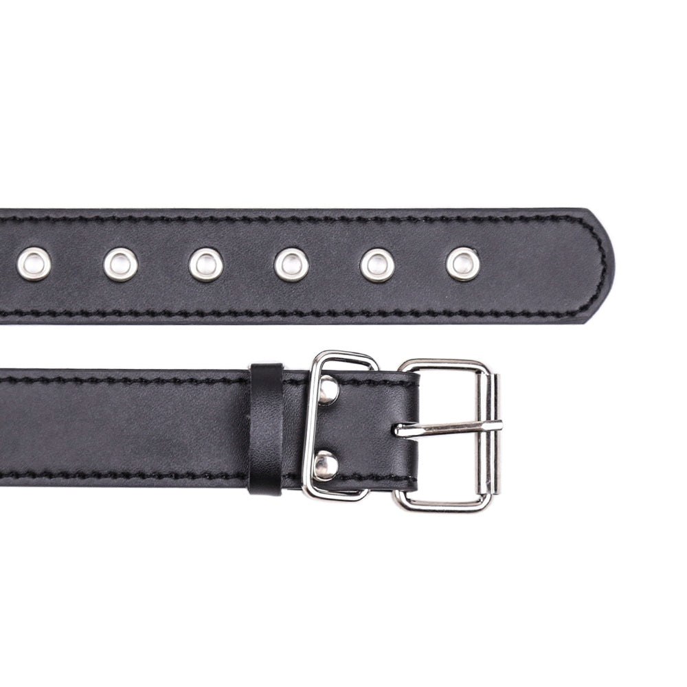 Bondage Male chastity leather pants with penis ring - image 8