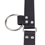 Bondage Male chastity leather pants with penis ring - image 6