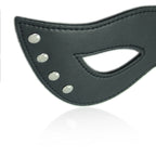 Bdsm Black leather Eye cat mask with rivets - image 5