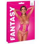 Cotelli crotchless pink catsuit with long sleeves - image 6