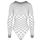 Cottelli Net thong black body with long sleeves