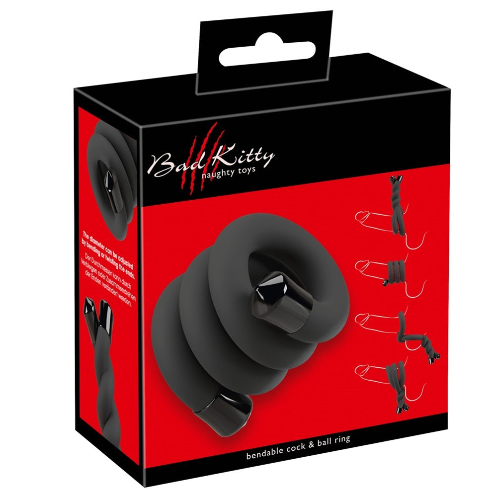 Bad Kitty bendable cock and ball ring