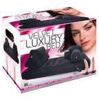 Inflatable velvet luxury bed with a sex machine