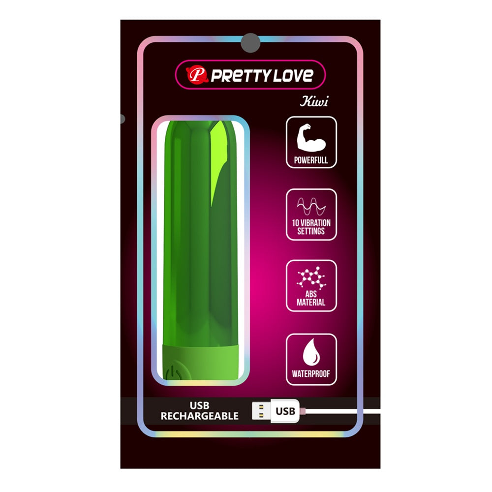 Pretty Love Kiwi mini bullet vibrator GREEN - image 8