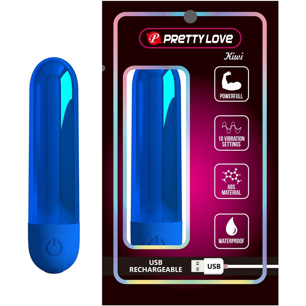 Pretty Love Kiwi mini bullet vibrator BLUE