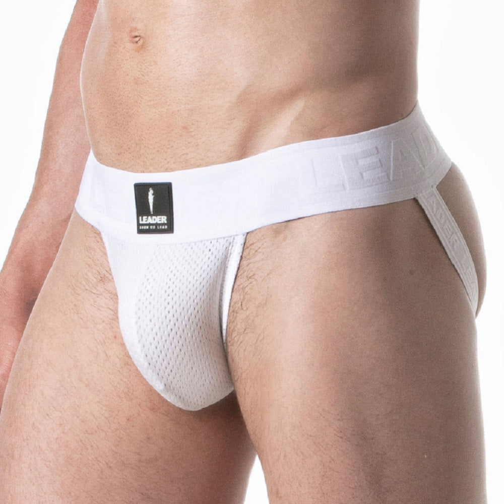 Leader Sports Mesh Jockstrap White - image 3