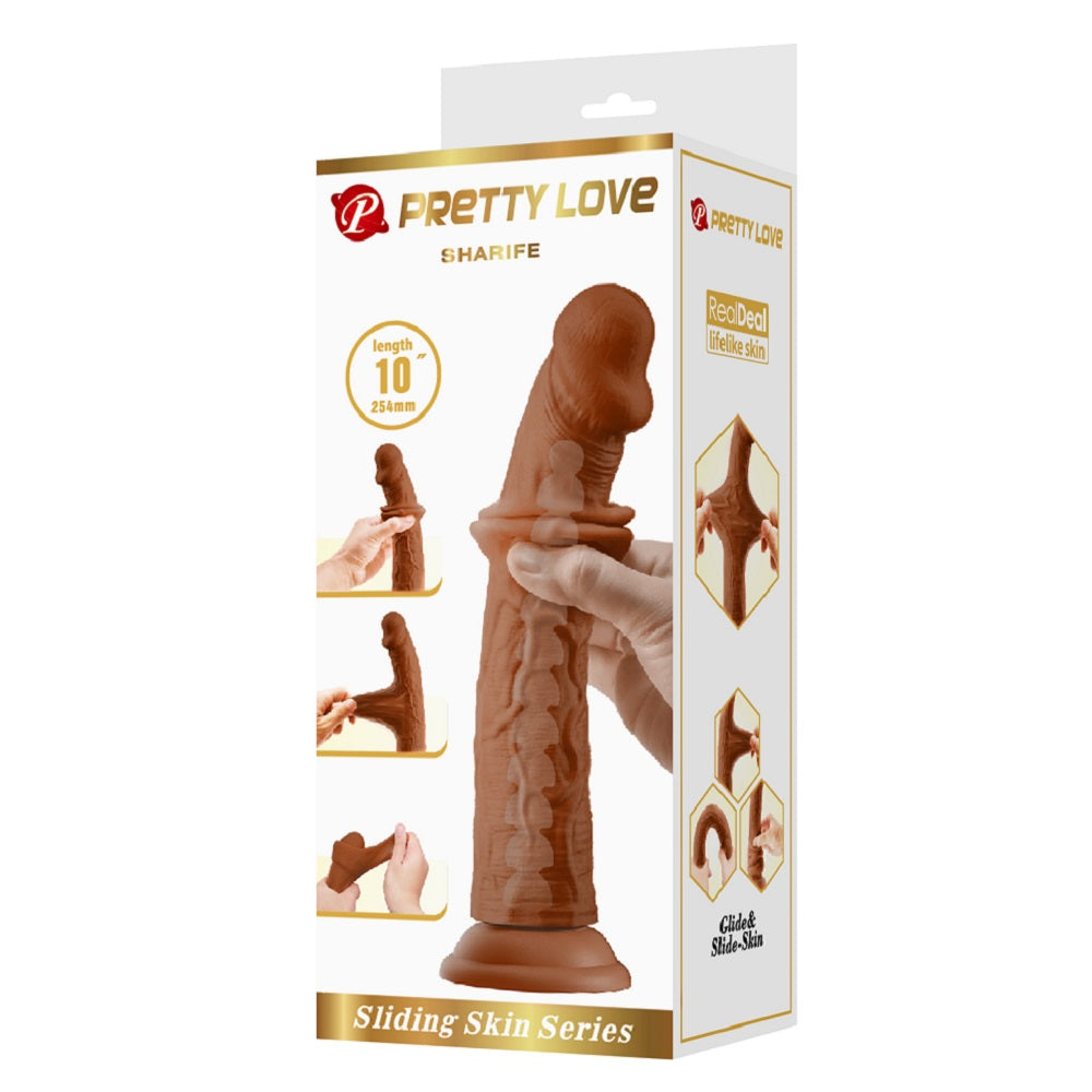 Pretty Love Sharife Brown Realistic Dildo with Suction 25.4 x 4.8 cm - image 7