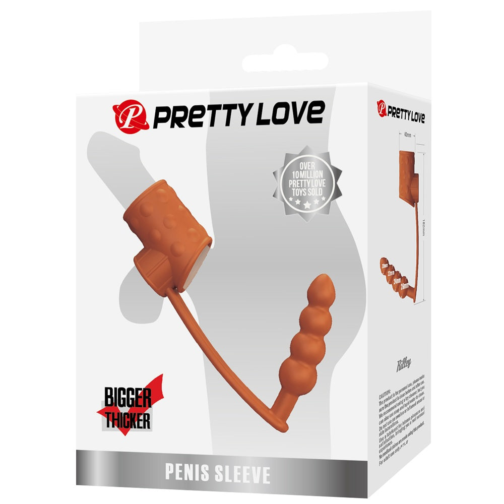Pretty Love Rilley Penis Sleeve with Butt Plug Brown - image 3
