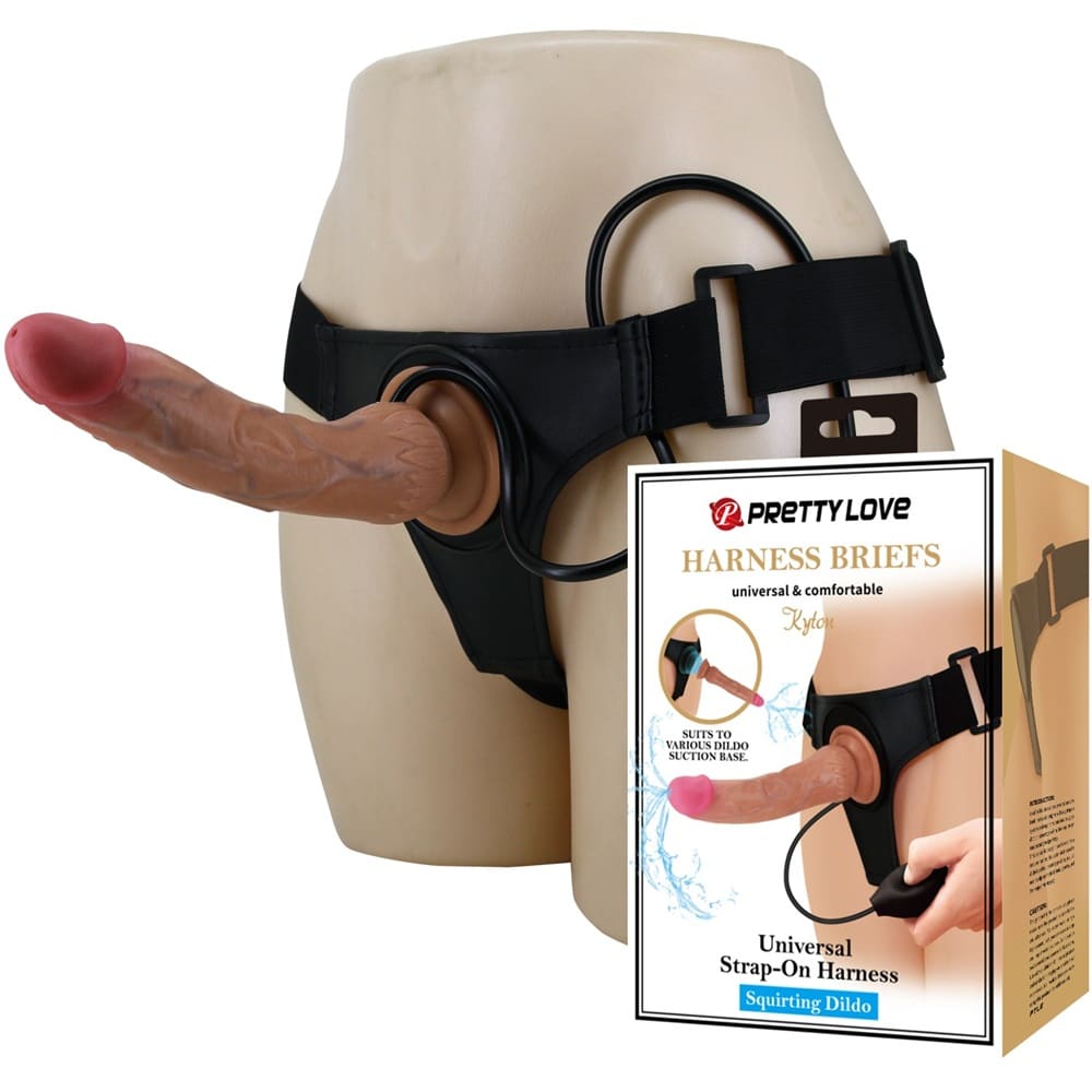 Pretty Love Kyton Harness Briefs with Squirting Dildo Κύρια εικόνα προϊόντος