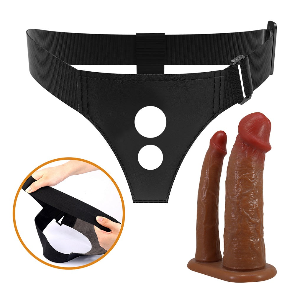 Pretty Love Keaven Harness Briefs with Hollow Double Dildo - image 3
