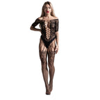 Lace Fishnet Black Bodystocking O/S - image 2
