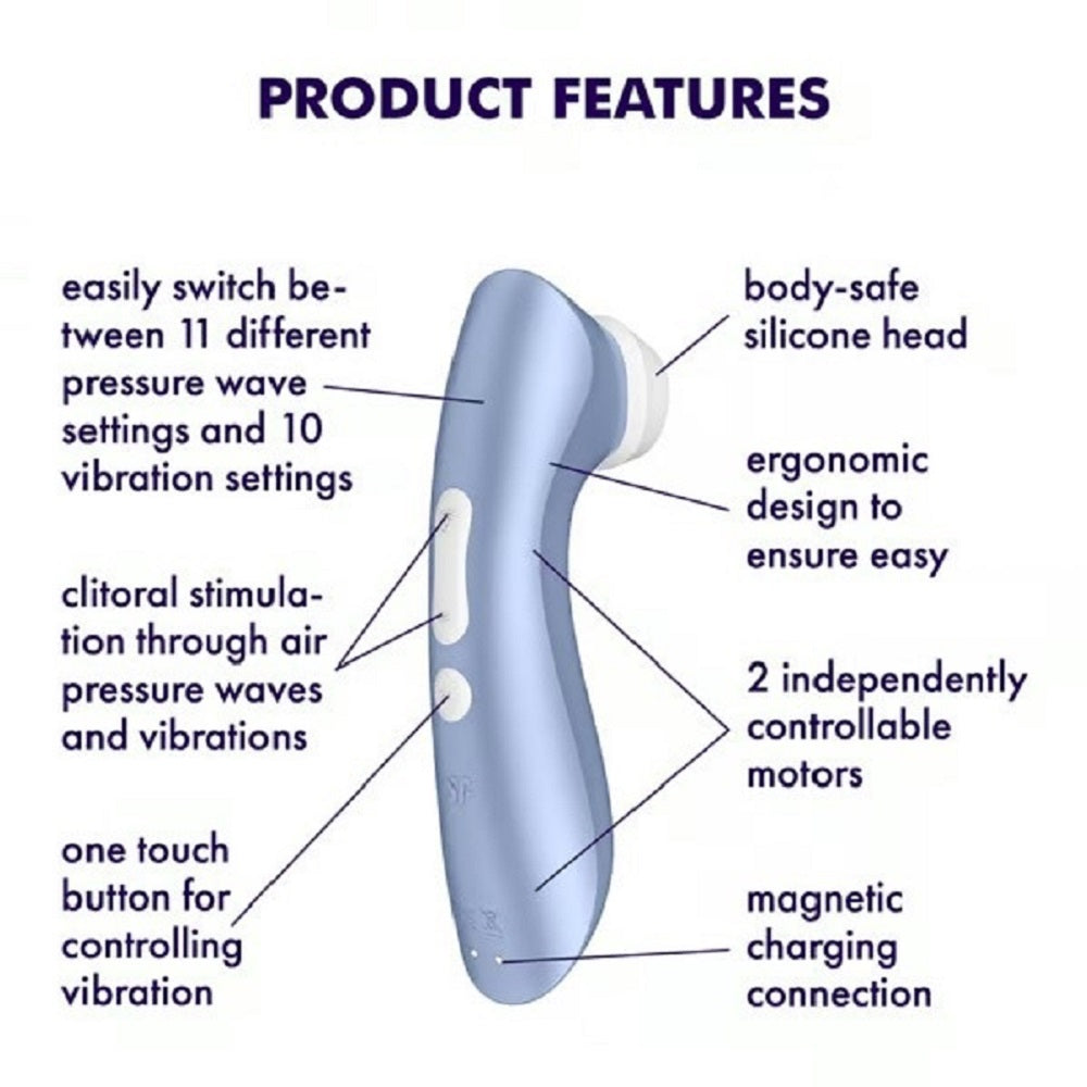 Satisfyer Pro 2 Plus Clitoral Stimulator BLUE - image 2