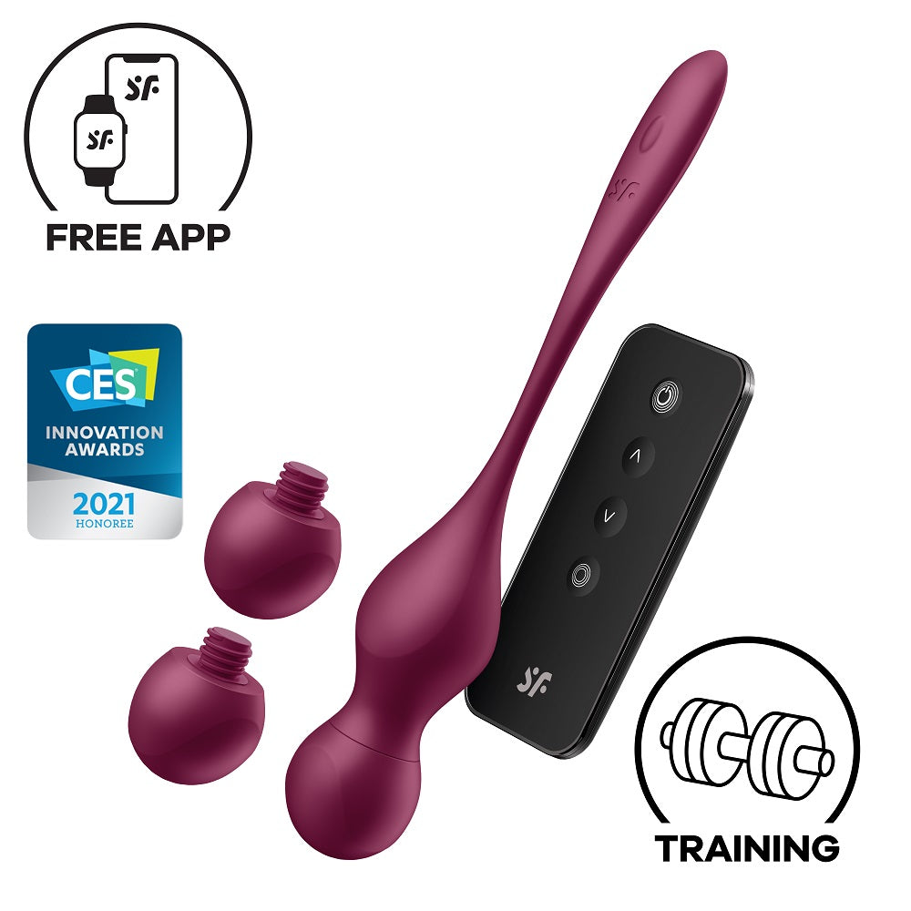 Satisfyer Love Birds Vary Connect App Kegel Balls RED