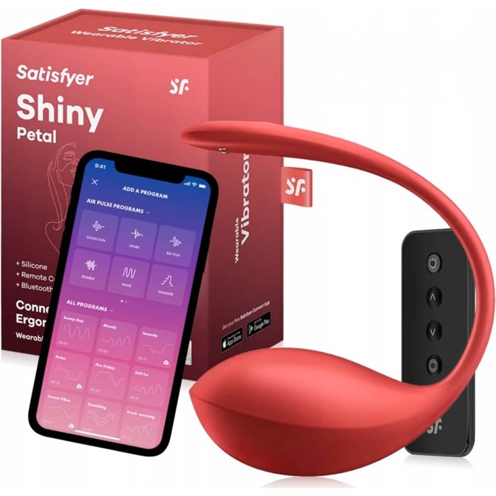 Satisfyer Shiny Petal Connect App Wearable Vibrator RED