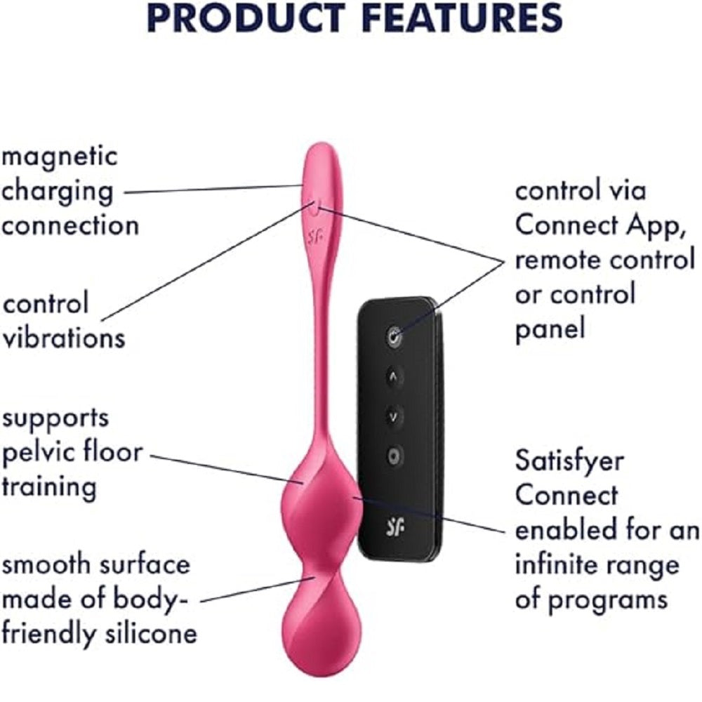 Satisfyer Love Birds 2 Connect App Kegel Balls RED - image 5