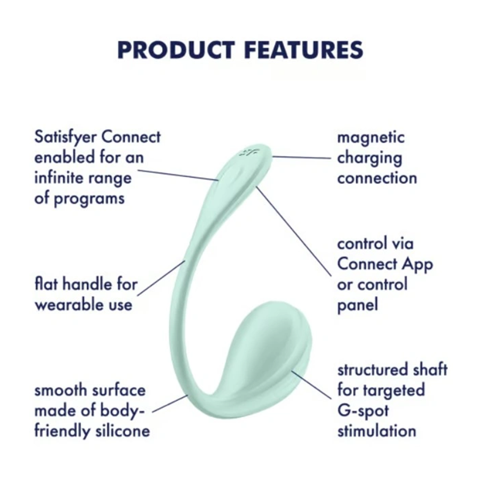 Satisfyer Smooth Petal Connect App Wearable Vibrator MINT - image 5