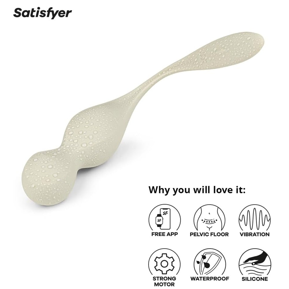 Satisfyer Love Birds 1 Connect App Kegel Balls WHITE - image 9