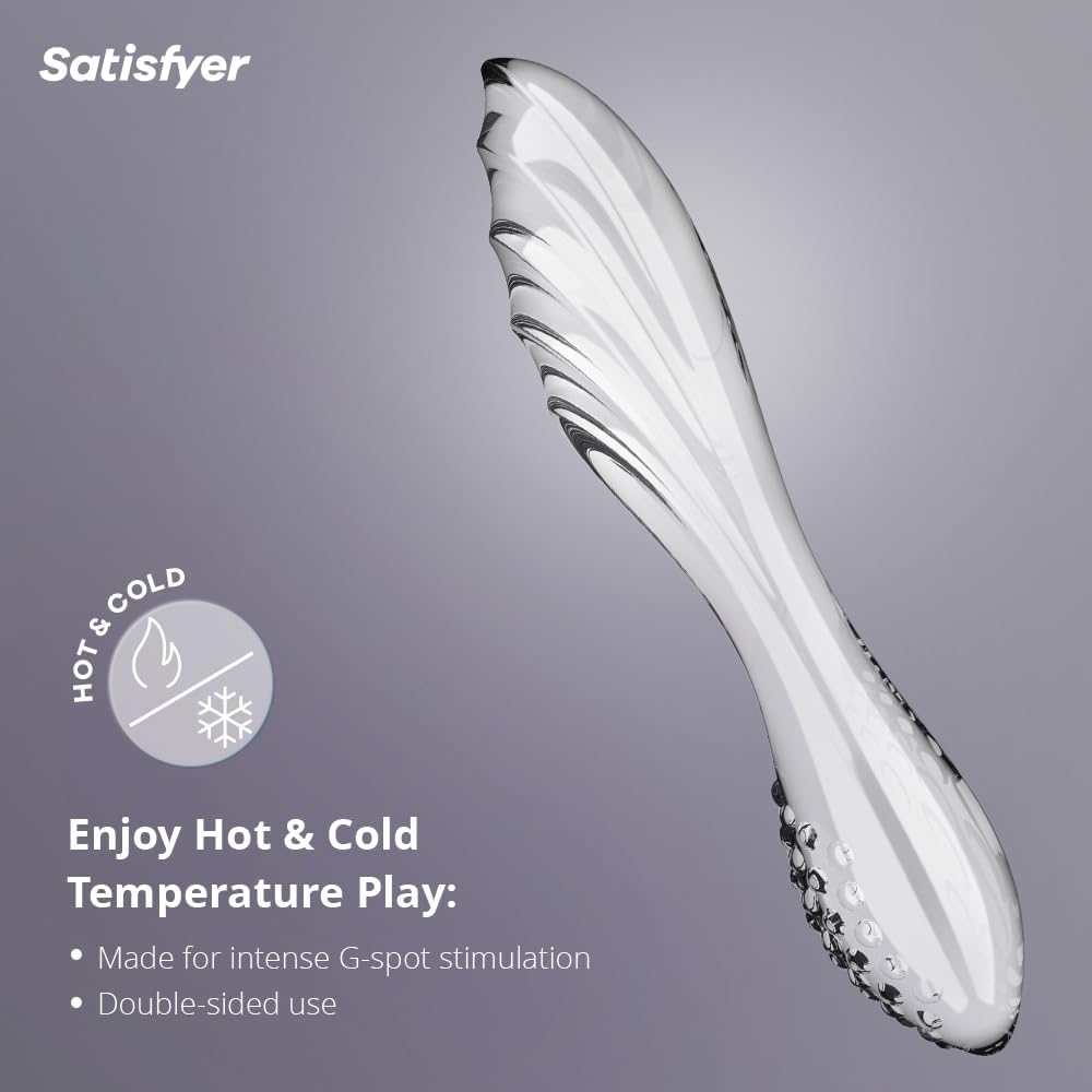Satisfyer Dazzling Crystal 1 Glass Dildo CLEAR - image 5
