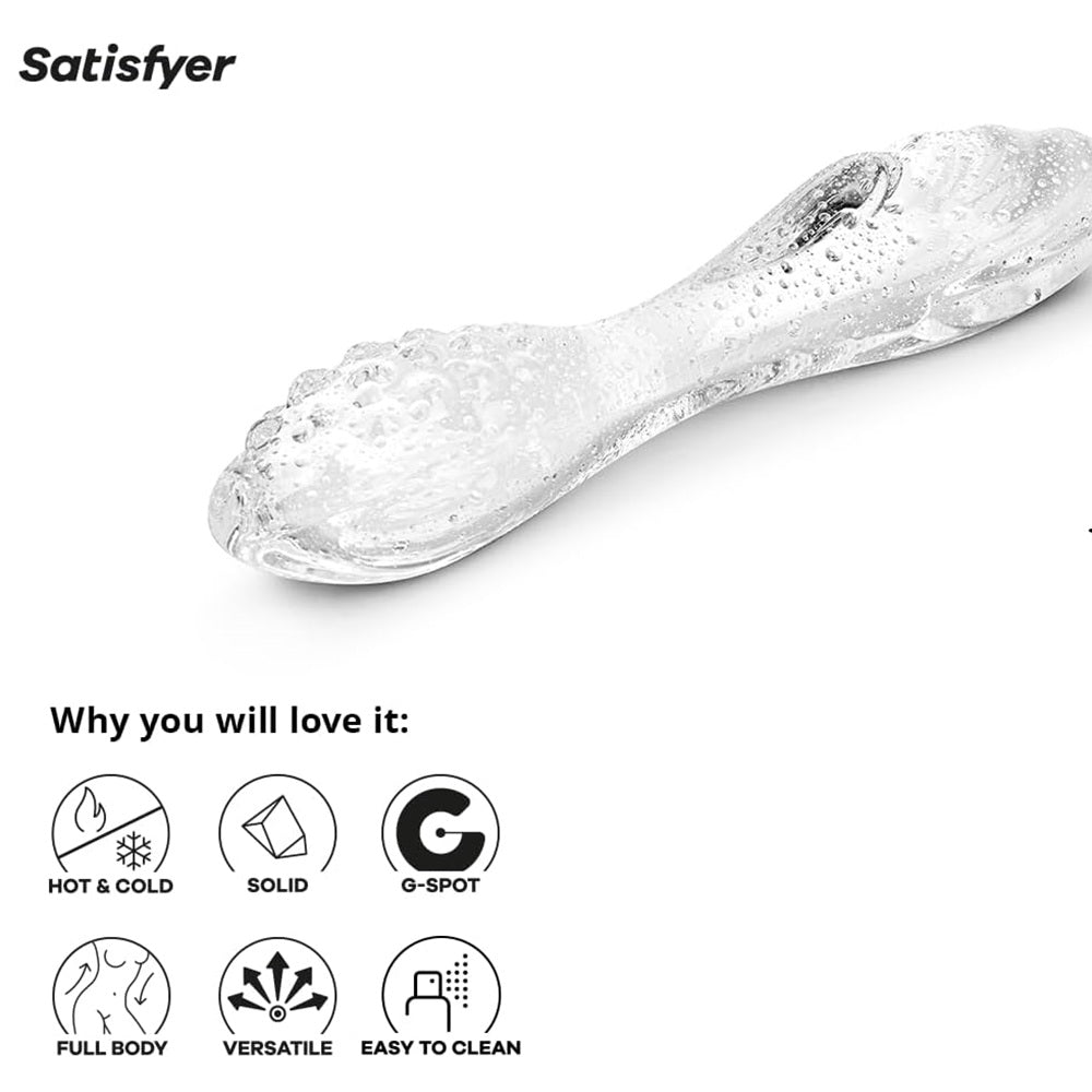 Satisfyer Dazzling Crystal 1 Glass Dildo CLEAR - image 3