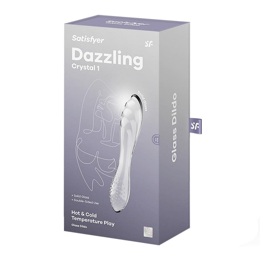 Satisfyer Dazzling Crystal 1 Glass Dildo CLEAR - image 9
