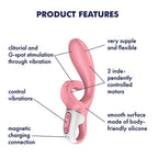 Satisfyer Hug Me Connect App Rabbit Vibrator PINK - image 5