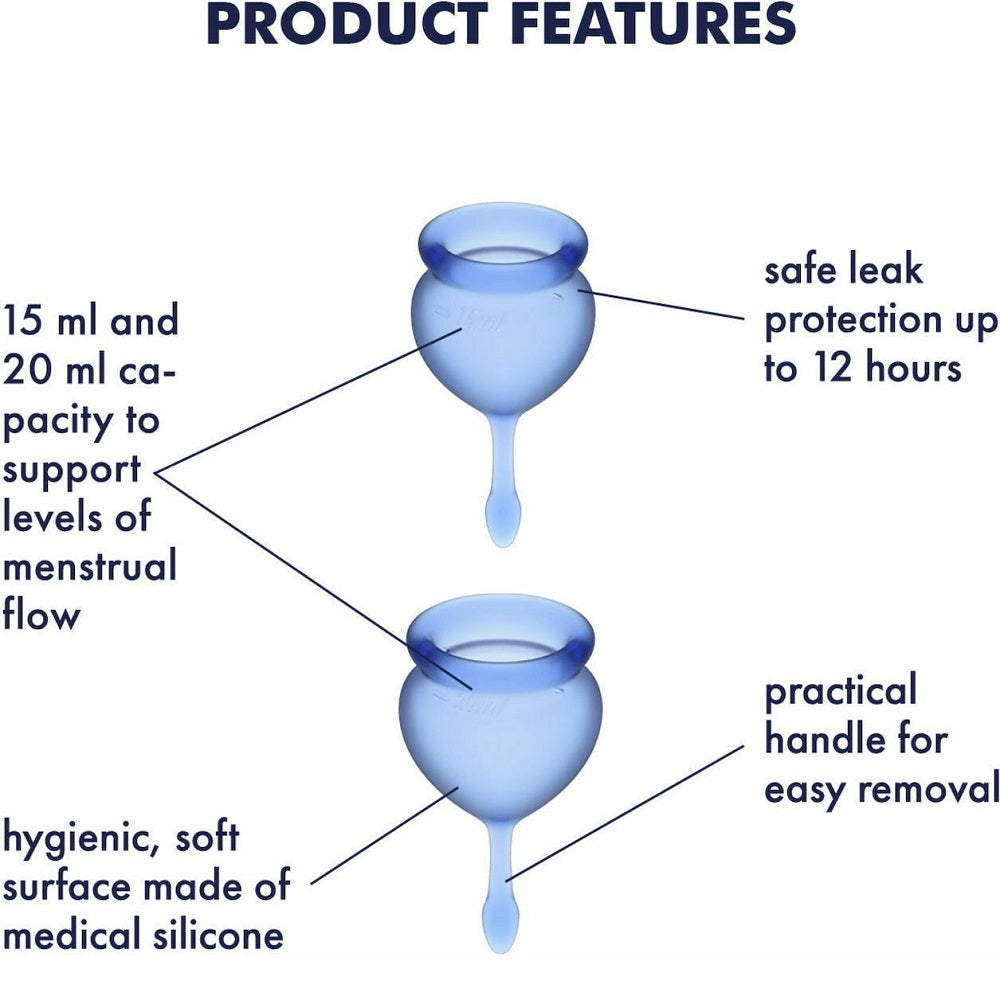 Satisfyer Feel Good Menstrual Cup DARK BLUE - image 3