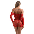 BLACK Fishnet Bodycon Mini Dress O/S - image 2