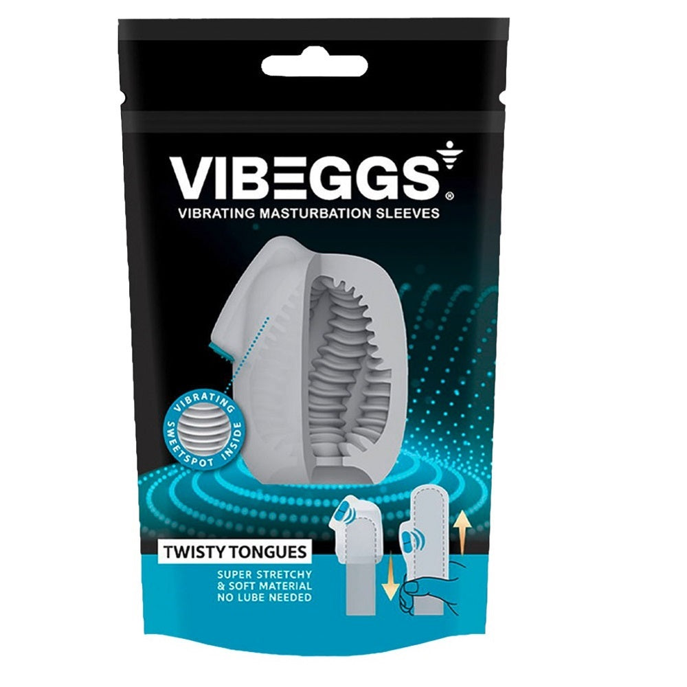 Vibeggs Twisty Tongues Unisex Vibrating Masturbation Sleeve - image 2