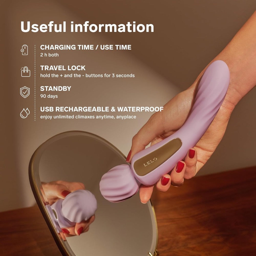 Lelo Switch Double Ended Wand Massager Lilac