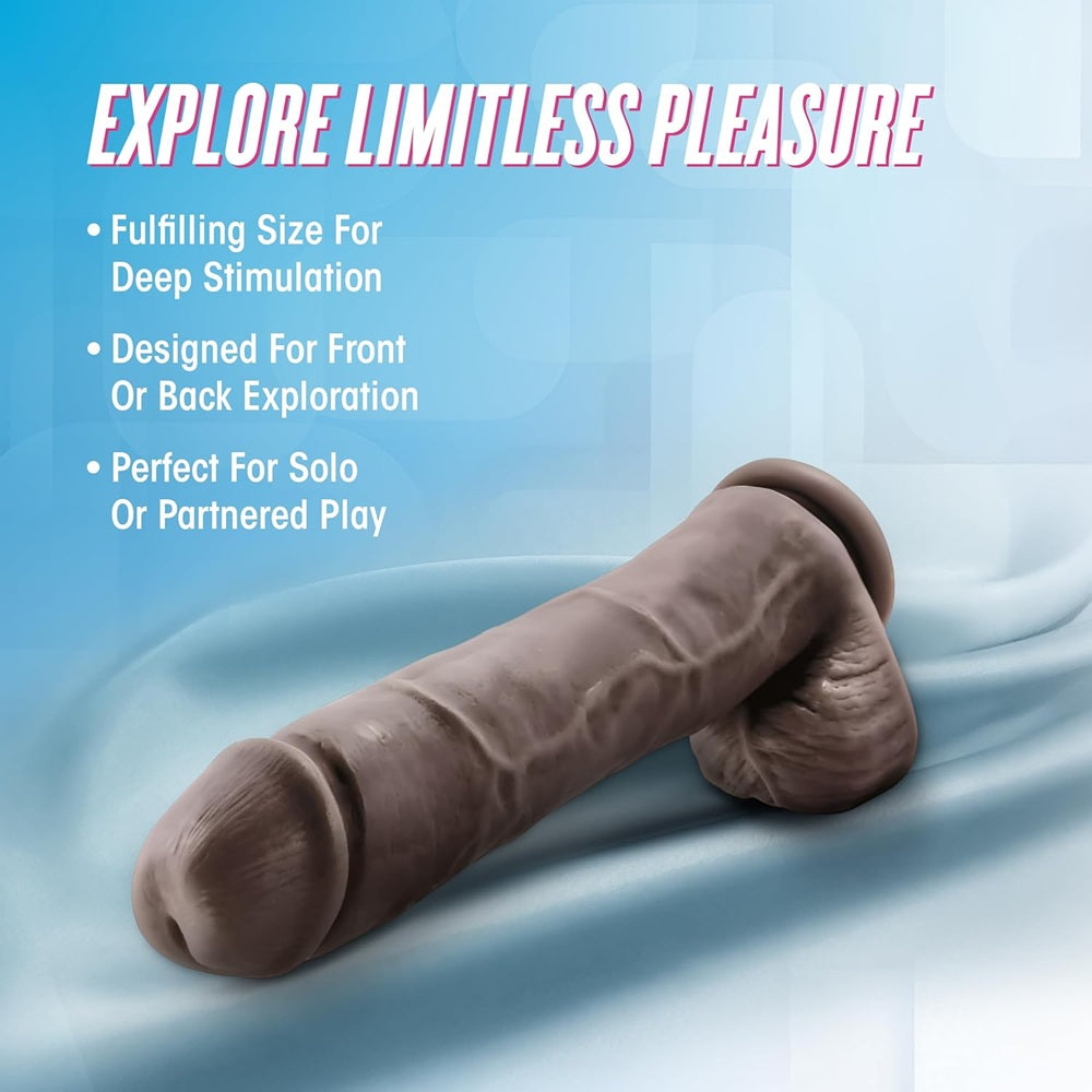 Big John Realistic Brown Dildo with Balls 11.5inch - image 8