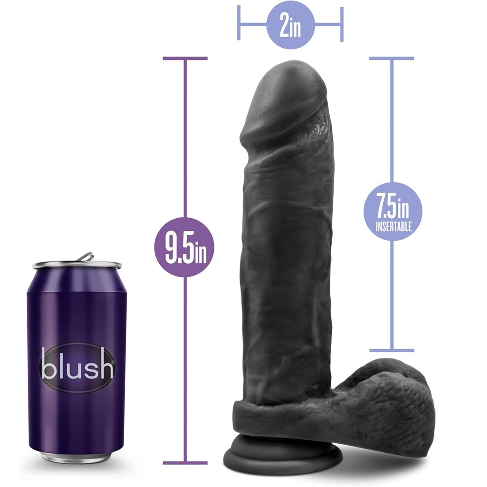 Blush Au Naturel Bold Massive 9 Inch Black Dildo Δευτερεύουσα εικόνα προϊόντος