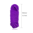 BDSM 5 Meter Cotton Rope with Metal Head PURPLE - image 3