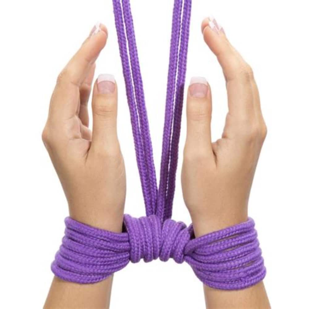 BDSM 5 Meter Cotton Rope with Metal Head PURPLE - image 5