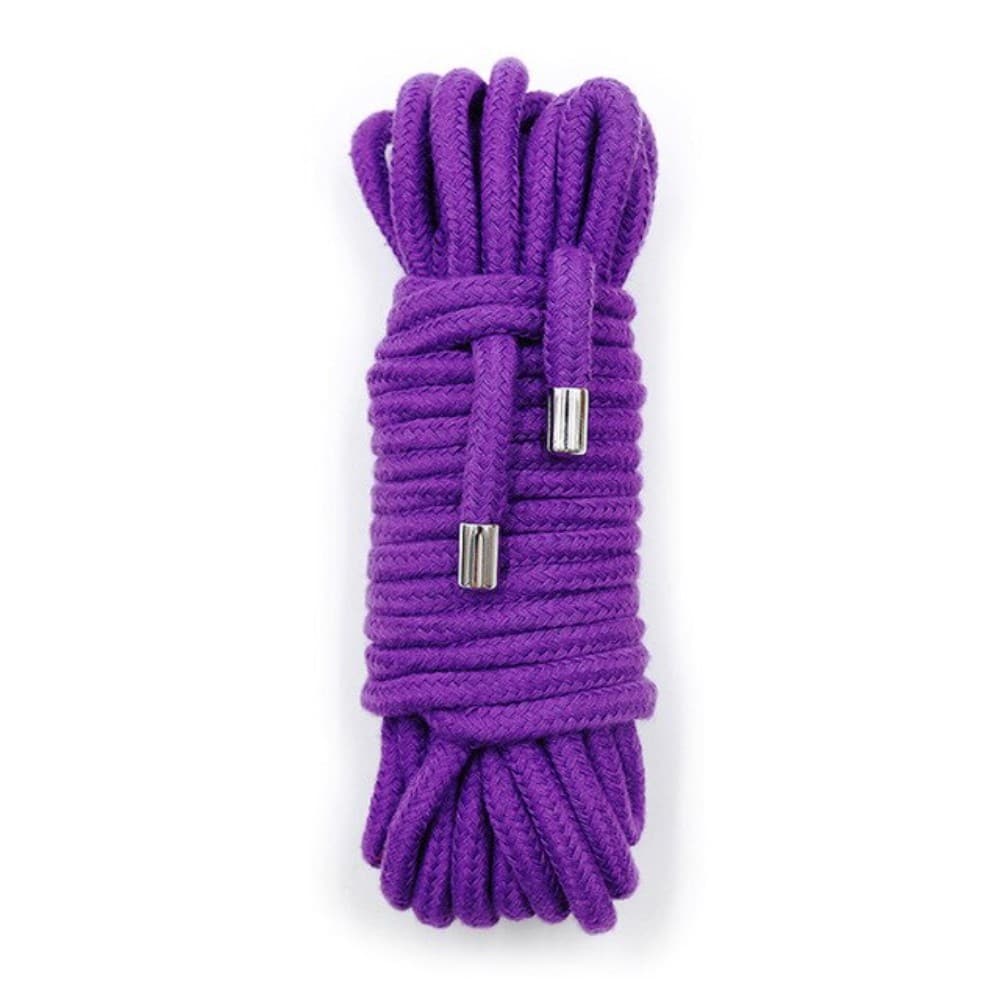 BDSM 5 Meter Cotton Rope with Metal Head PURPLE