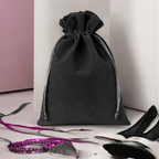 Protective Black velvet pouch bag 20x15 cm