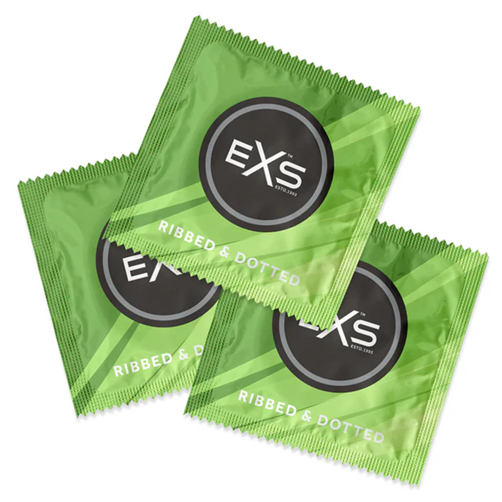 EXS Ribbed & Dotted condoms 3 Pack