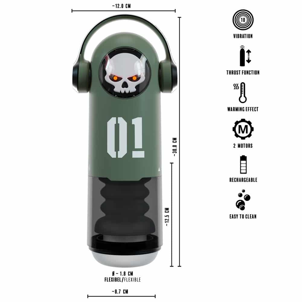 SKULL Masturbator with 3 Functions Κύρια εικόνα προϊόντος