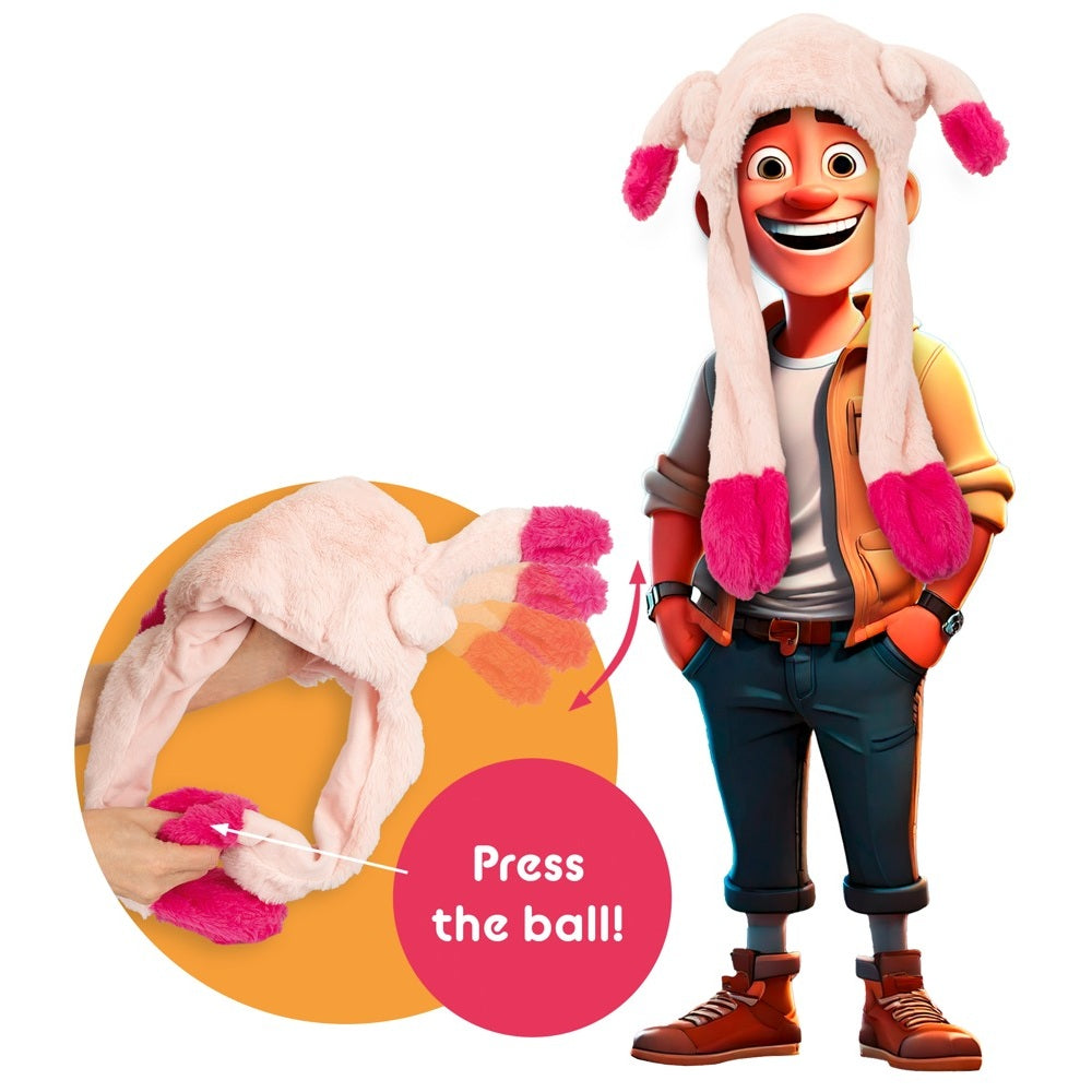 Plush hat with 2 movable penises Κύρια εικόνα προϊόντος