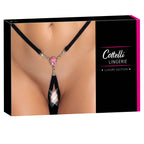 Cottelli glamorous crotchless black string