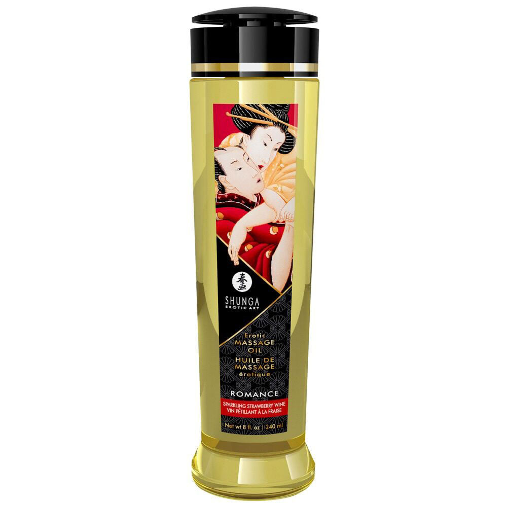 Shunga Romance Sparkling Strawberry Wine Massage Oil 240ml Δευτερεύουσα εικόνα προϊόντος