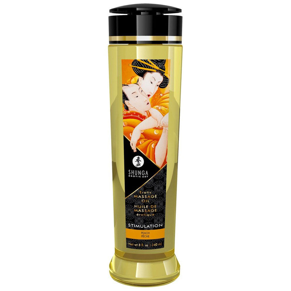 Shunga Stimulation Peach Massage Oil 240ml Δευτερεύουσα εικόνα προϊόντος