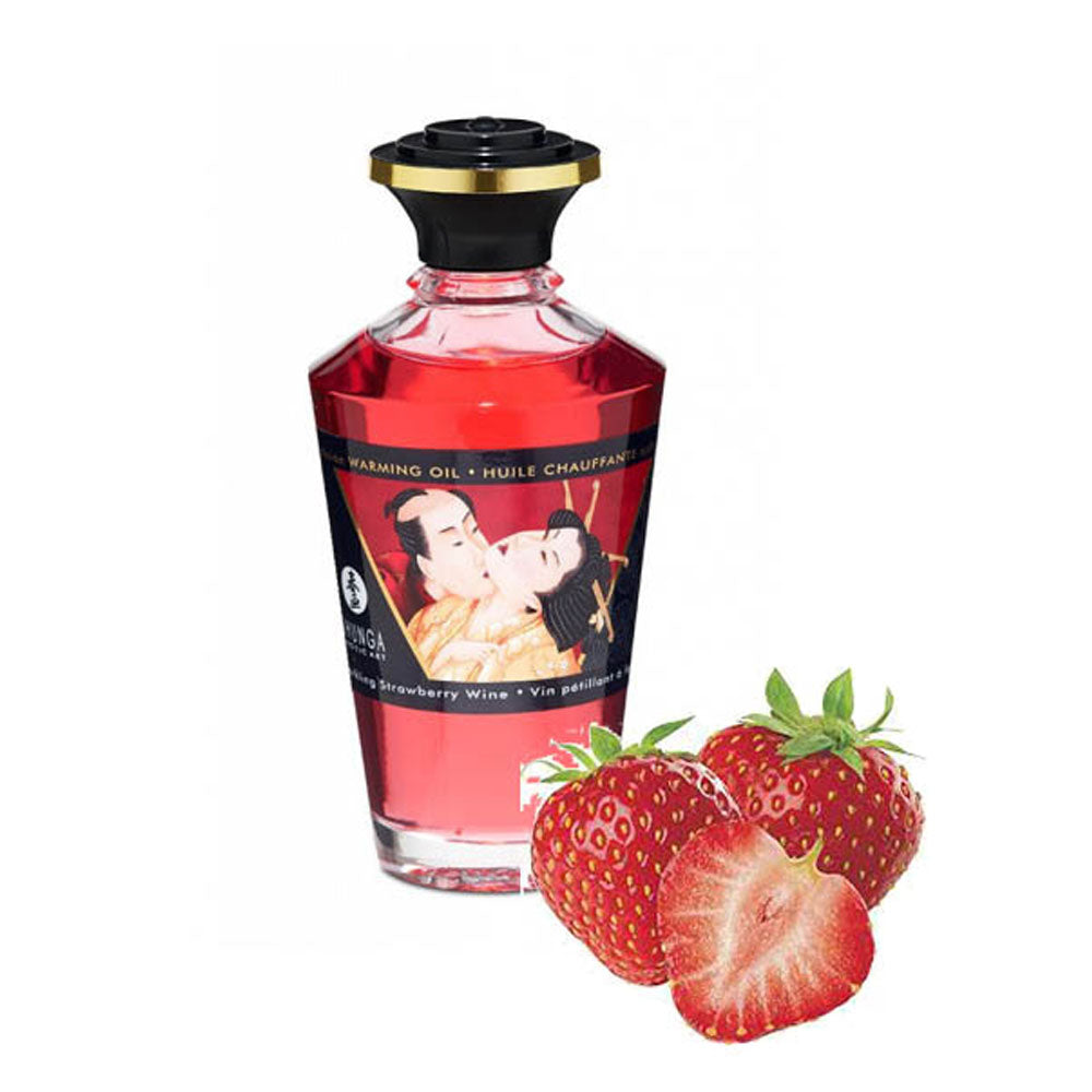 Shunga Intimate Kisses Aphrodisiac Oil Strawberry 100ml Main image