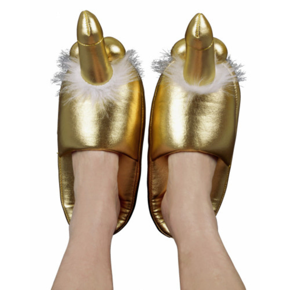 Gold Slippers with Penis Δευτερεύουσα εικόνα προϊόντος
